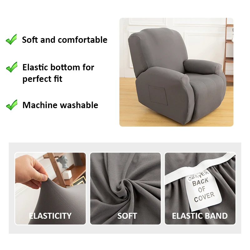 4 Pieces Couch Cover Stretch Functional Sofa Slipcovers Chivas Sofa Cover Couch Covers Furniture Protector-One Seater