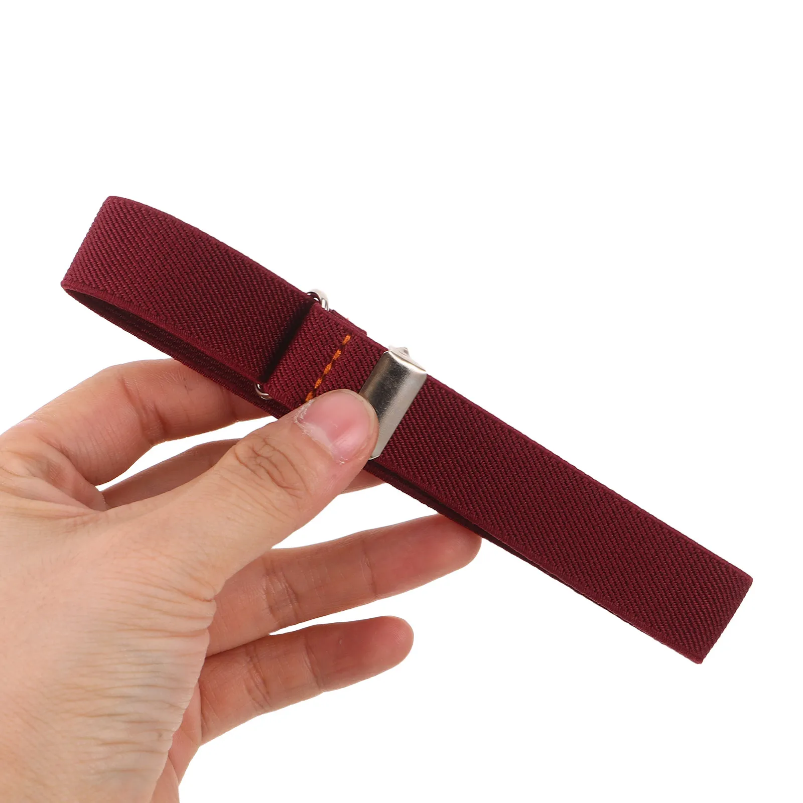 

3Pairs Elastic Adjustable Sleeve Garters Anti-Slip Shirt Sleeve Holders for Men Women Burgundy Blue Beige Striped Blazer Cuff