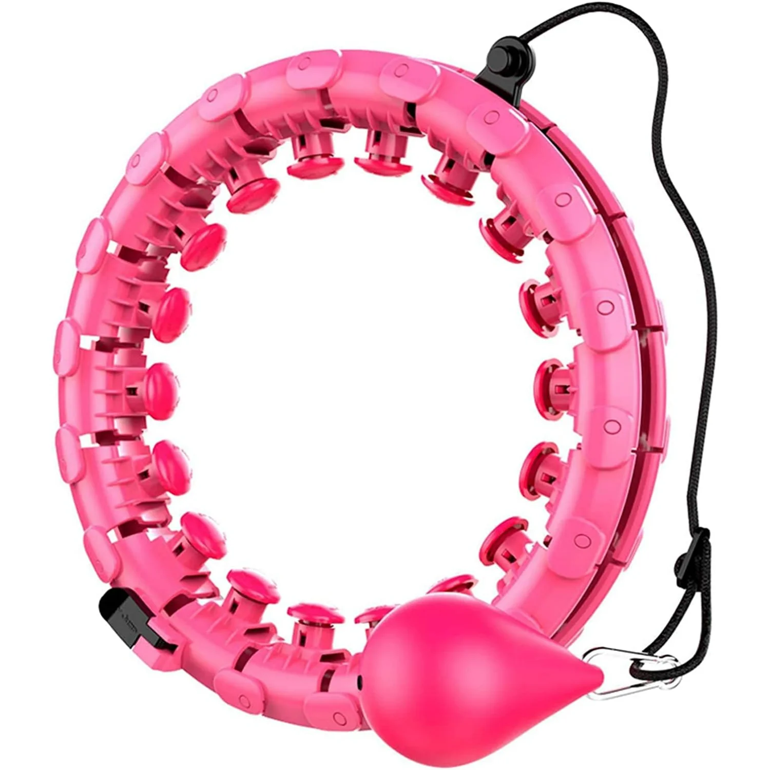 Smart Weighted,24 Detachable Knots Abdomen Fitness Weight Loss Non-Falling Fitness Hoola Hoop, Adjustable Weight -Spinning , Cir