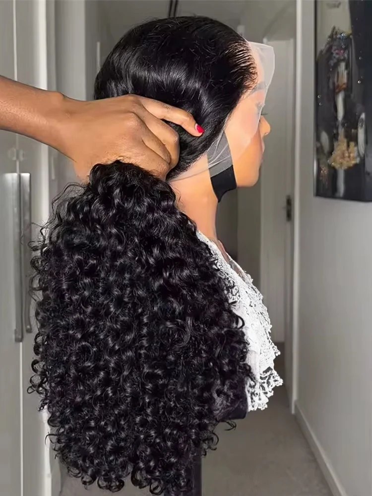 

Парик с кружевной передней частью 13x4/13x6 HD Deep Wave, 300% плотность, 40-46 дюймов, из натуральных волос, с эффектом водной волны, для женщин, с предварительно выщипанной линией роста волос