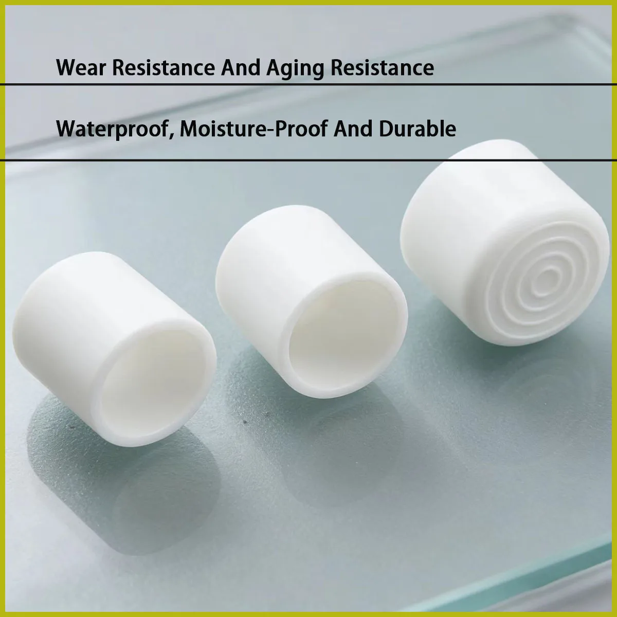 A White PVC Soft Rubber Protective Cover with a Diameter of 10-50mm Is Used for Hardware Fittings, Cables, Furniture Feet, Etc image 3
