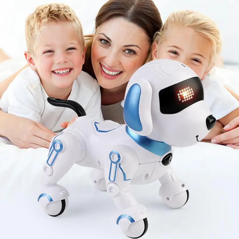 Robot interattivo giocattolo per cani Robot interattivo per bambini cane Robot elettrico programmabile intelligente per bambini di natale