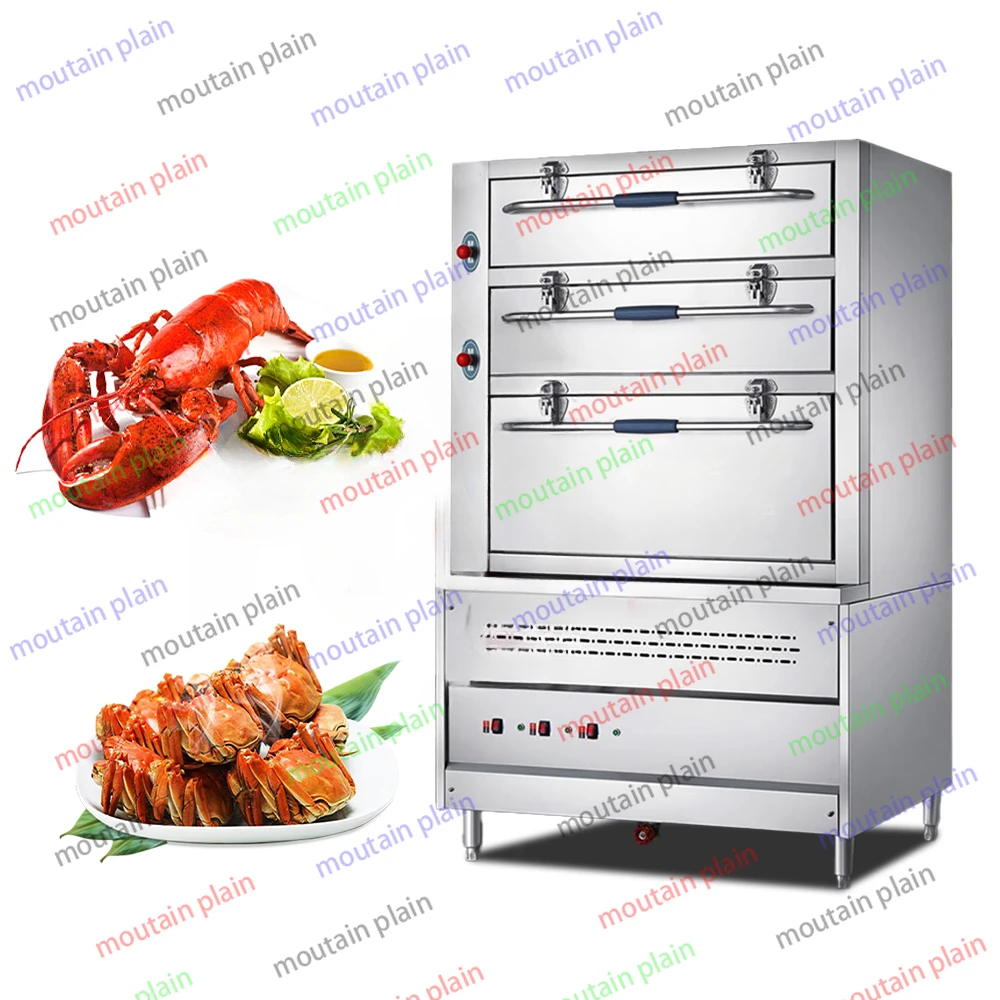 Food Steamers Electric Portable Food Rice Steamer Cabinet 380/220V Seafood Rice Cooker Cabinet Commercial Gas Electric