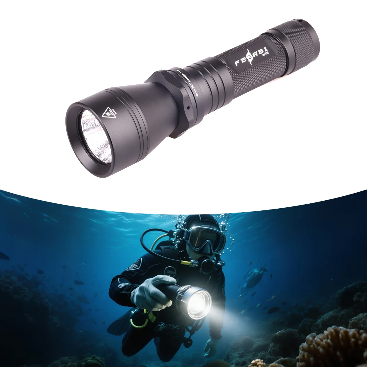 

Hot selling;Aluminum Alloy 300m Water Pressure Resistance 20 Years Warranty LED Diode Mini Scuba Diving Torch Lights Lante