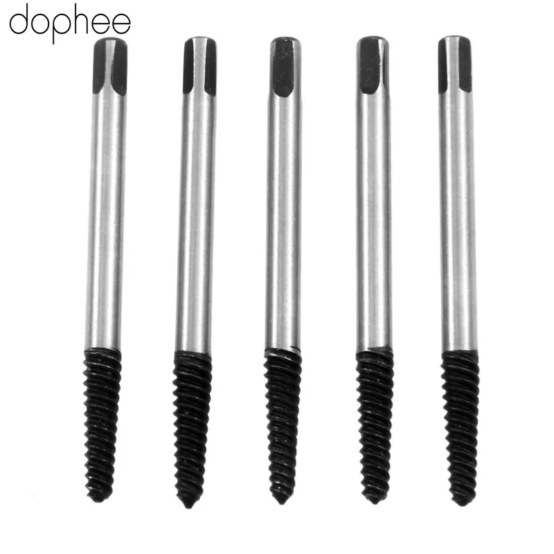 5pcs Aço Danificado Quebrado Parafusos Extrator Brocas Remoção Ferramenta Parafusos Removedor de Parafuso Velocidade Fora Drivers 1 # Left-hand Thread