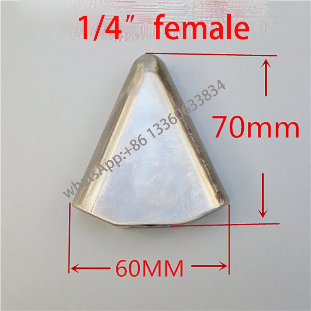 

1/4"Female V-shaped stainless steel three hole Flounder Sewer Cleaning nozzle Double Meg Sewer dredging Nozzle Driver 6000psi