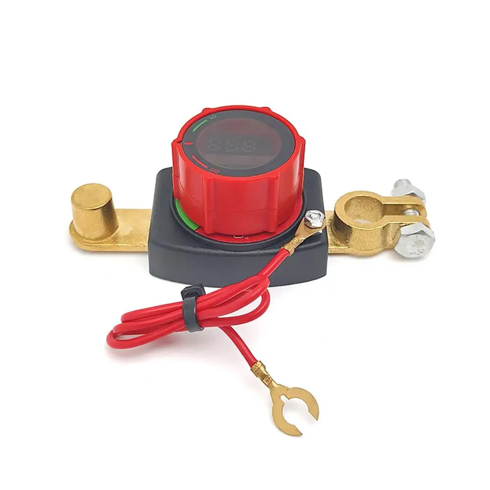 أعلى آخر قطع البطارية 12 فولت-48 فولت مع LED الفولتميتر تيار مستمر 5-60 فولت بطارية قتل تشغيل/إيقاف قطع البطارية للسيارة H3Q0