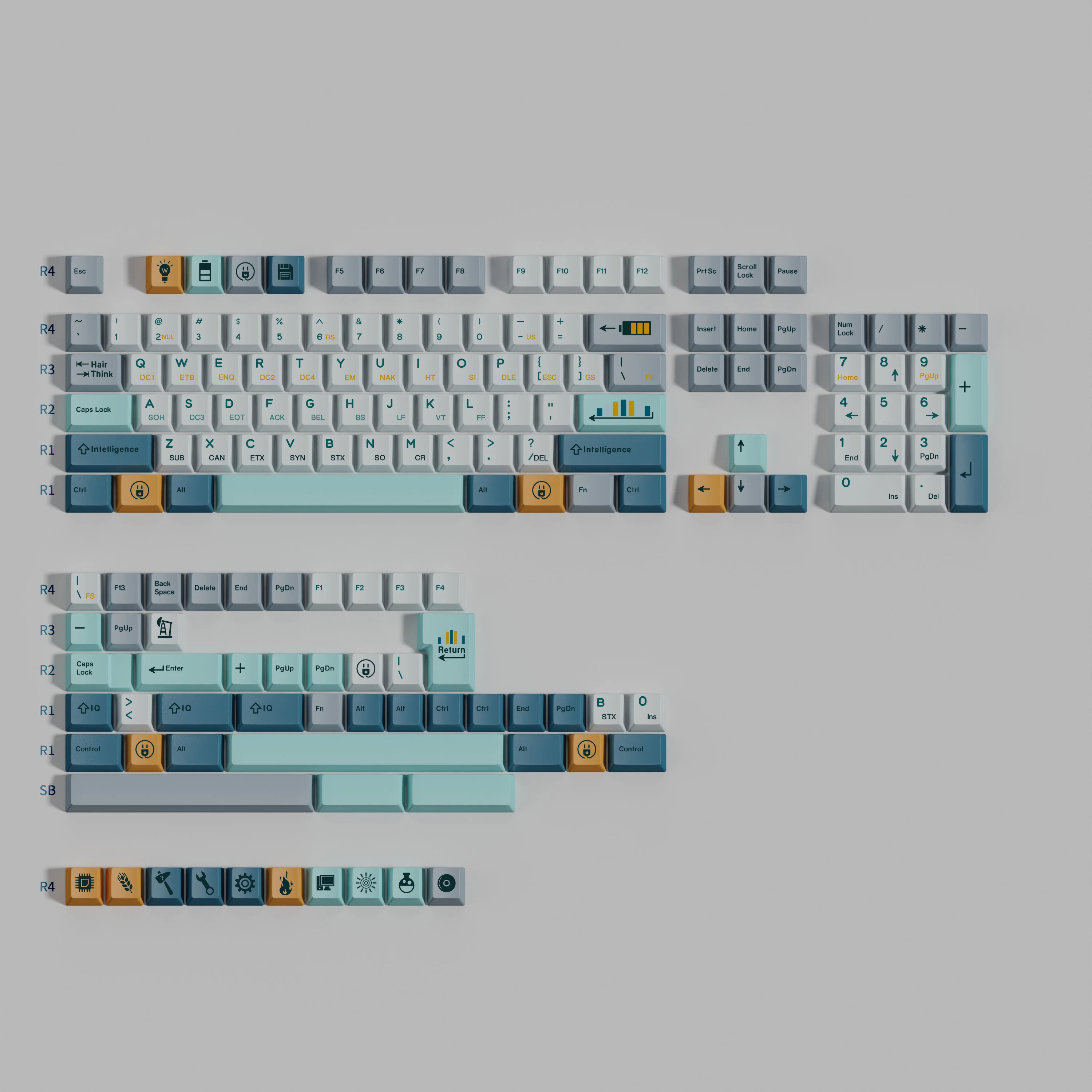 Imagem -06 - Full Conjunto Pbt Custom Keyboard Cap Gmk Tema Evolução Retro Perfil Cereja Acessório Teclado Mecânico