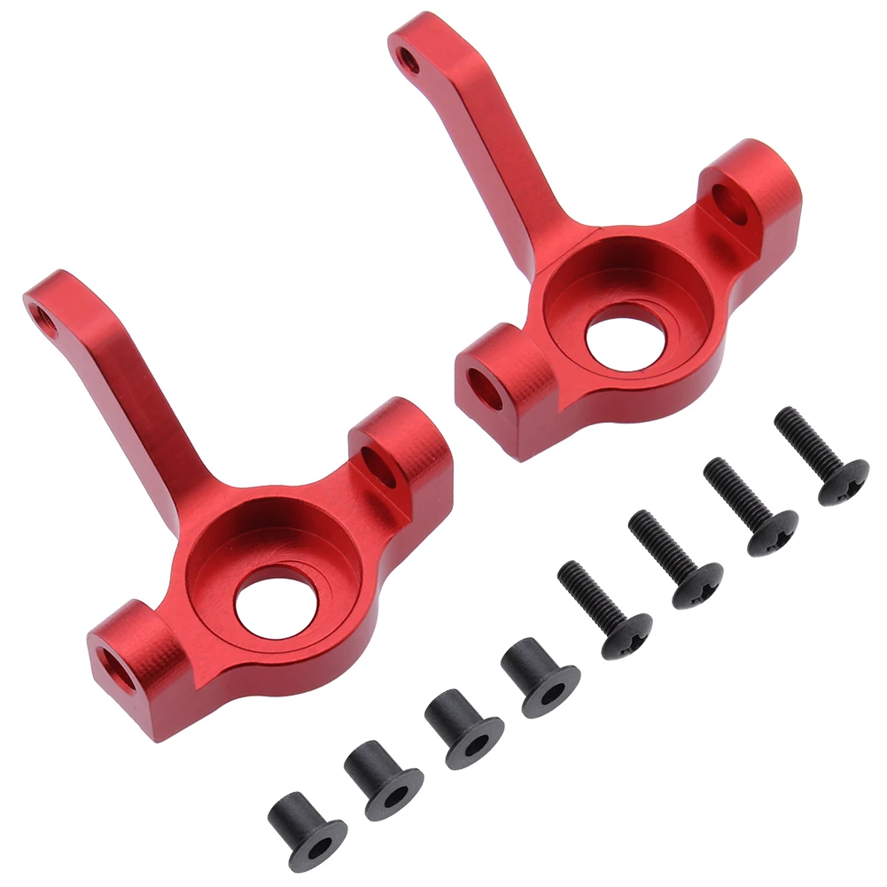 HobbyPark Aluminum Caster Mounts Hub Carrier L/R for Redcat Everest Gen7 PRO Sport Replace 180002 Red Set of 2