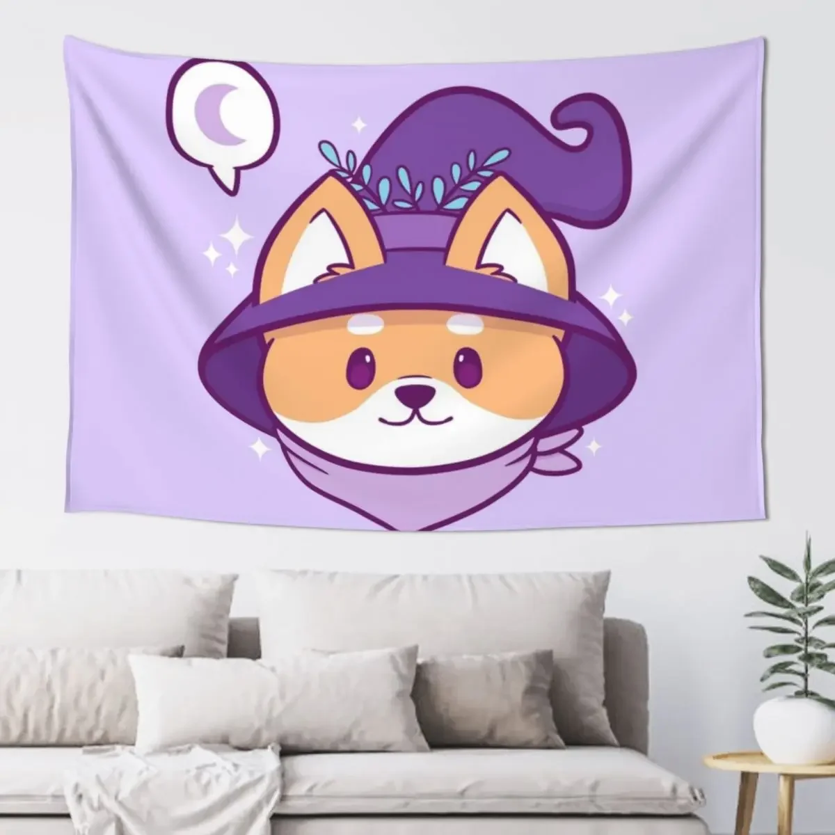

Witch Doggo | Nikury Tapestry Room Decor Cute House Decor Tapestry
