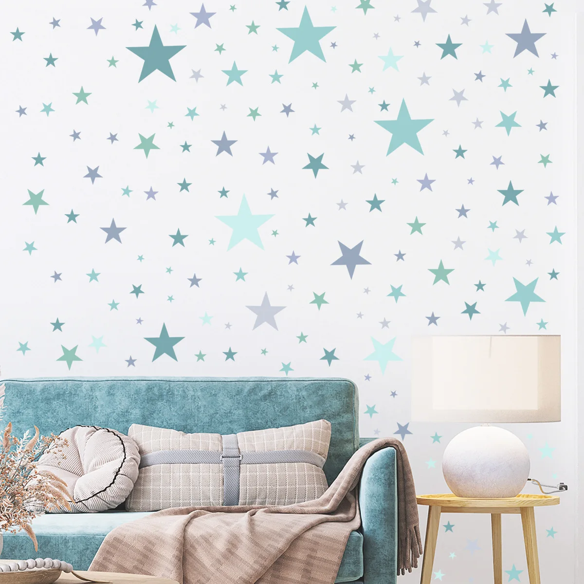 Stars Vinyl Tile Child Wall Sticker For Furniture Sticker Baby Room Decoration Bedroom Accessories Adhesive Wallpaper Wall Decor