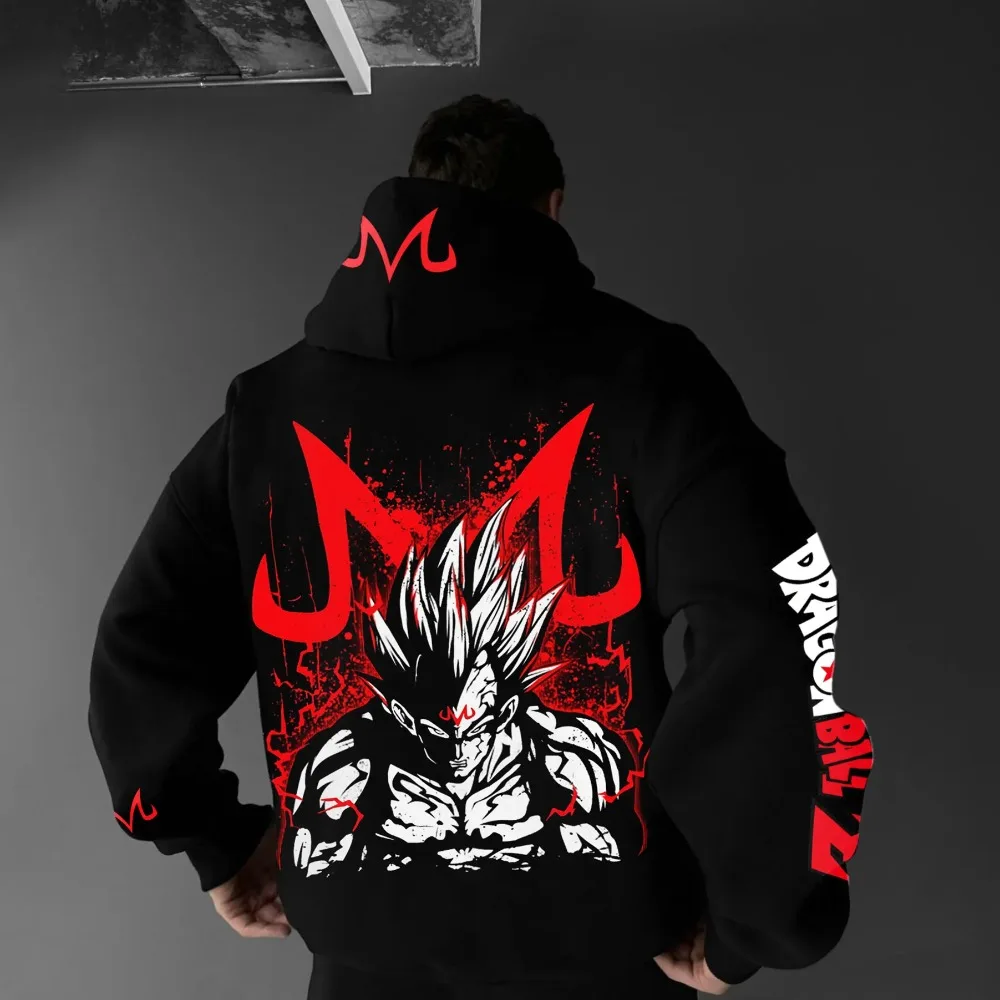 2025 Dragon Ball Anime Harajuku Hoodie Street Wear Men Autumn Winter Vintage Hooded Sweater Oversized Women Long Sleeve Unisex