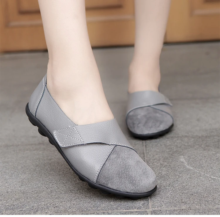 Frau Schuhe Weiche Leder Low Heels Schuhe frauen Elegante Wohnungen 2025, Casual Flache Schuhe Frauen Schuhe Neue Müßiggänger Zapatos mujer – Detail 18