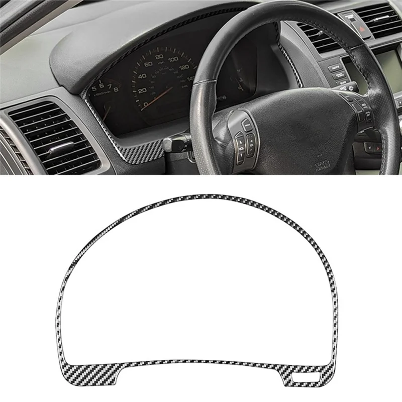 

For Honda Accord 2003-2007 LHD Carbon Fiber Car Speedometer Cover Dashboard Frame Trim Interior Accessories