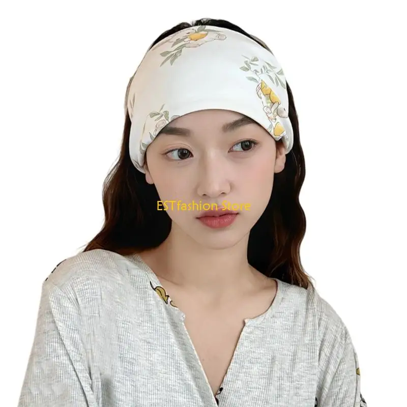 Y5GC Multi Use Double Layer Cotton Nursing Cap For Postpartum Women Soft Stretchy Maternity Head Cover Breathable Design