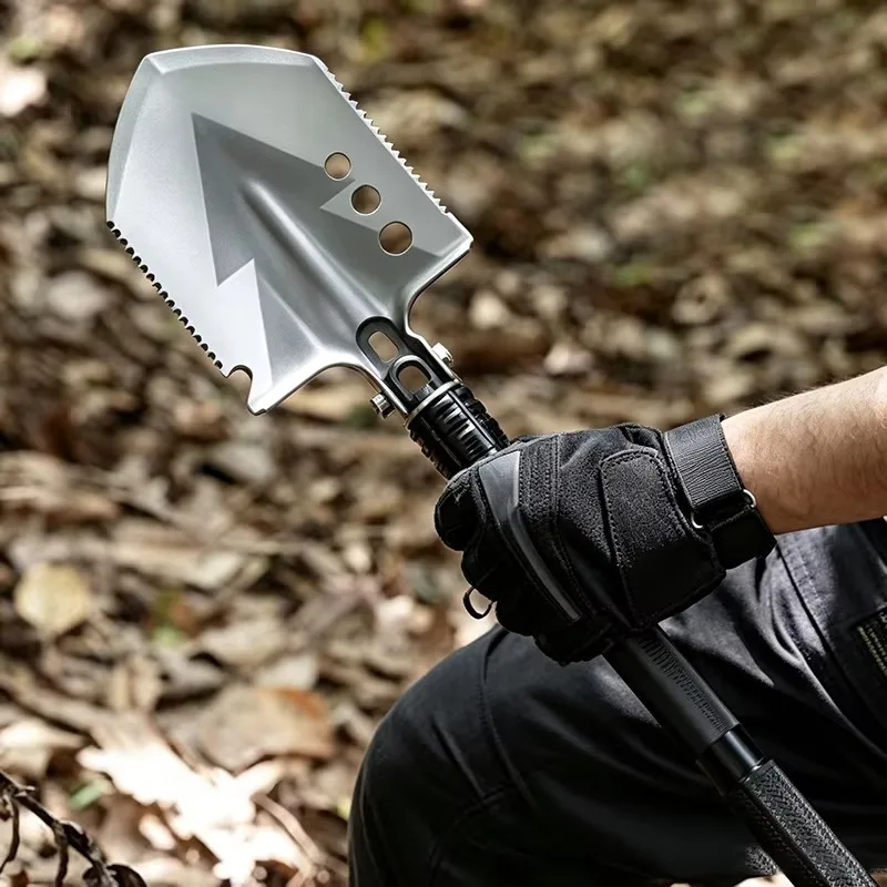 Portable foldable multi-function shovel, outdoor tools for camping, bonsai, and general gardening excavations