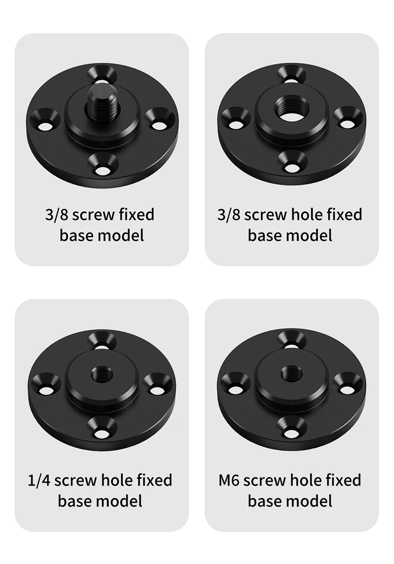 Kamera Stativ Basis Adapter 1/4 3/8 M6 Loch Aluminium Feste Platte Wand Halterung für DSLR GoPro Magic Arm Projektor Monitor Halterung – Detail 14