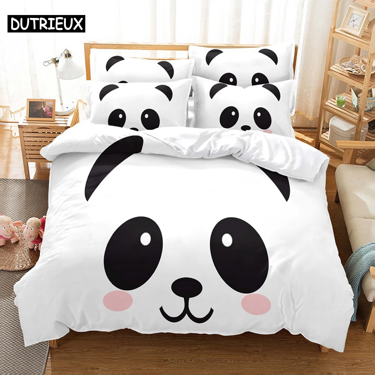 3D Panda Bedding Set Queen Bedding Duvet Cover Set Bedding Set Bed Cover Cotton Queen Bedroom Bed Cover Set Bed Set Bedding