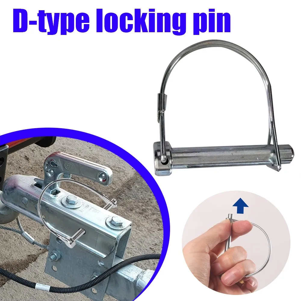 1 Stück D-Typ Pin Lock Pin Halbrund verzinkt Anhänger Sicherheitsfederstift Positionierung Sicherheitsnadel Lager Getriebe Seitenanhänger