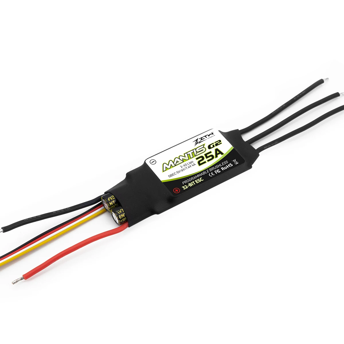 ZTW New 32-Bit Mantis G2 25A/35A/45A ESC 2-6S Built-in 5V/6V/7.4V SBEC 4A Brushless Speed Controller For RC Airplane Fixed-wing