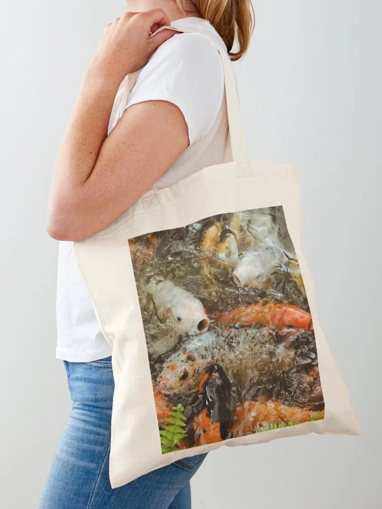 

hungry koi fish Tote Bag shopper bag woman Women's shopper bag luxury women shoping
