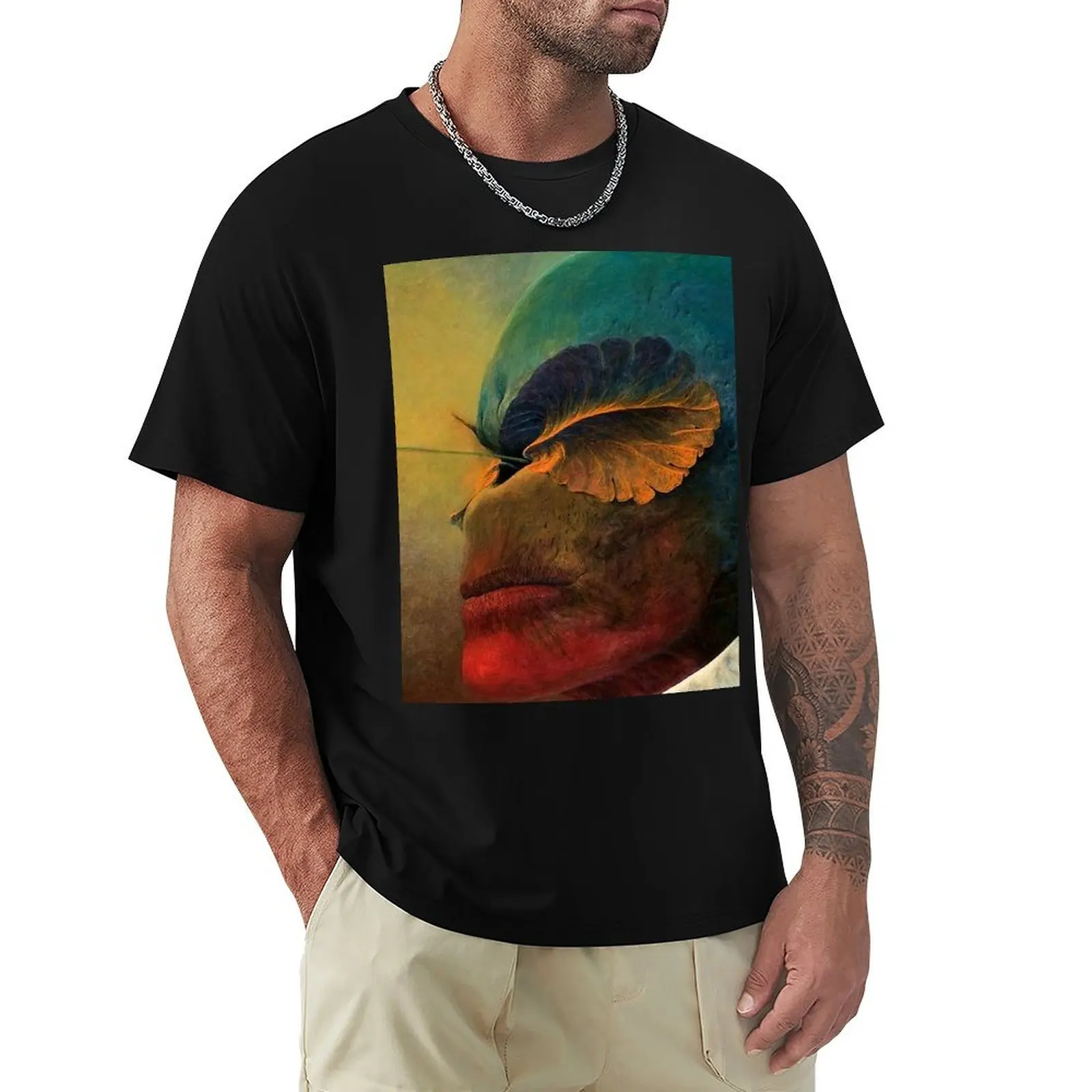 Untitled (Strange Alien) by Zdzislaw Beksinski T-Shirt t shirt man designer T-Shirt