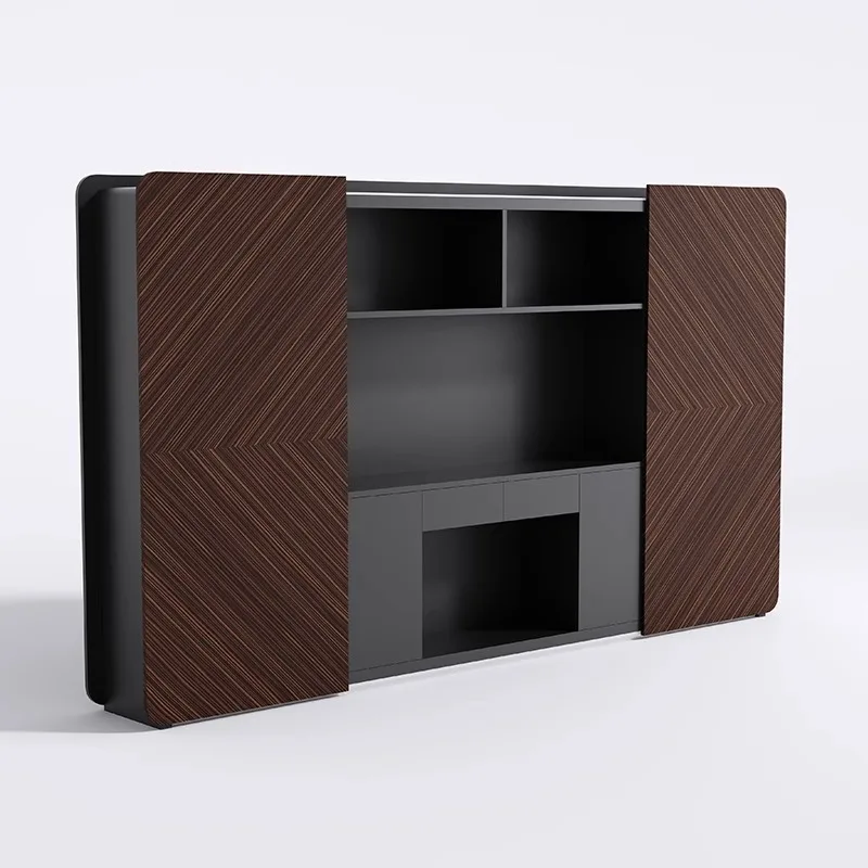 Ebony Wood File Cabinet  Boss Bookcase File Storage Office Background File Cabinet