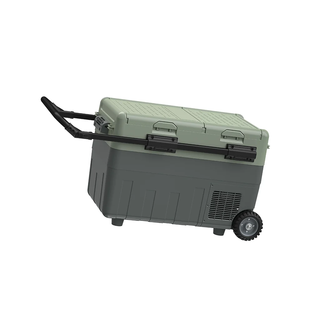 220V 12V Mini Freezer Portable Cooler With Wheels Dual Zone USB Powered Battery Solar Compressor Refrigerator Car Fridge