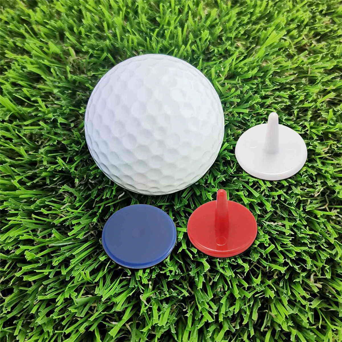 50 Stuks Golfbal Marker 18Mm Willekeurige Kleur