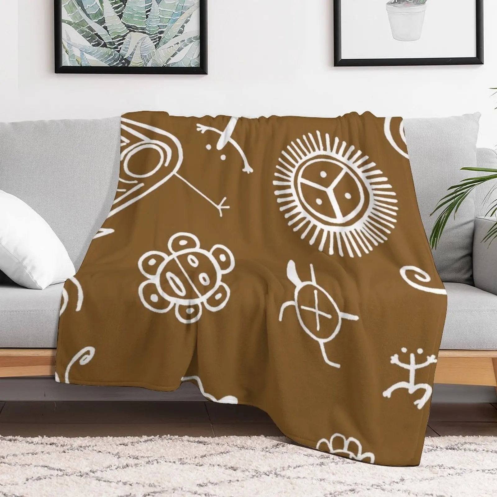 Taino Symbols Throw Blanket Beautifuls Blankets For Sofas Moving Blankets