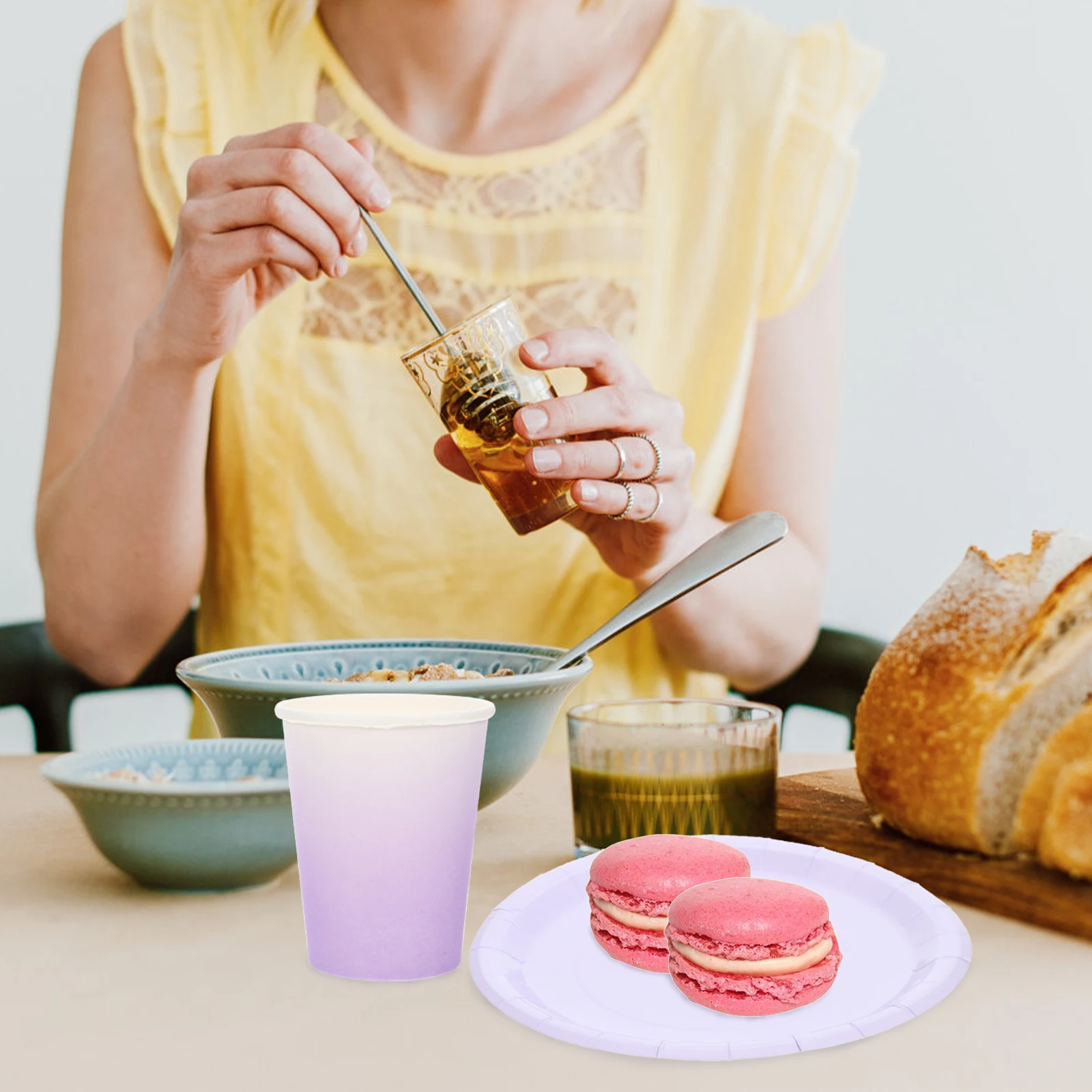 

1 set 1 Set Of Disposable Ice Cream Shape Paper Plates Lovely Cartoon Design Party Supplies For Birthday Wedding Catering Bbq