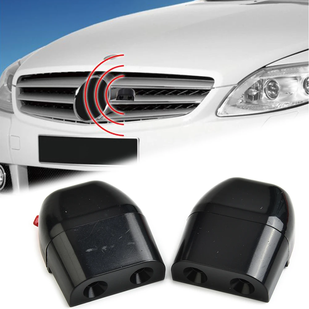 2-Pack Car Deer Whistle For Grille Mount-Ultrasonic Animal Repeller For Trucks Vans Motorcycles Black Airflow Activated-Alert