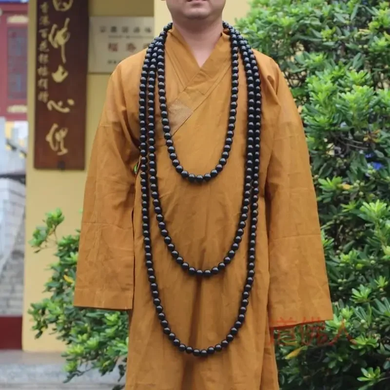 Natural Large Buddha Beads Ebony Sandalwood 20mm18 36 58 108 Pcs Beaded Hand String High Density Submerged Water Prayer Jewelry