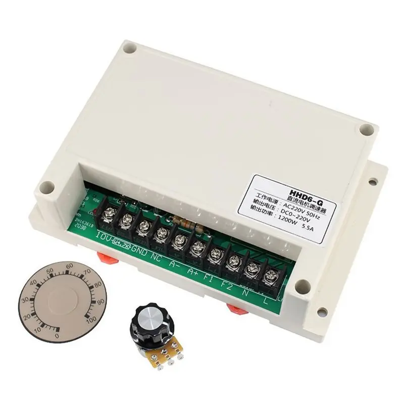 

ABSQ-HHD6-G PWM Motor Speed Controller Input AC220V Output DC 0-220V 1200W -10-+65C Adjustable Electrical Supplies Module