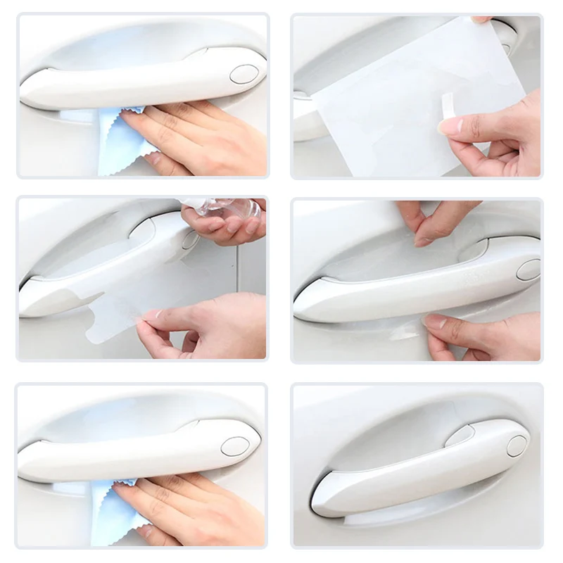 8 قطعة مقبض باب السيارة ملصقات طبقة حماية شفافة لتويوتا TRD غازو سباق كورولا يارس شر أوريس Rav4 بريوس برادو