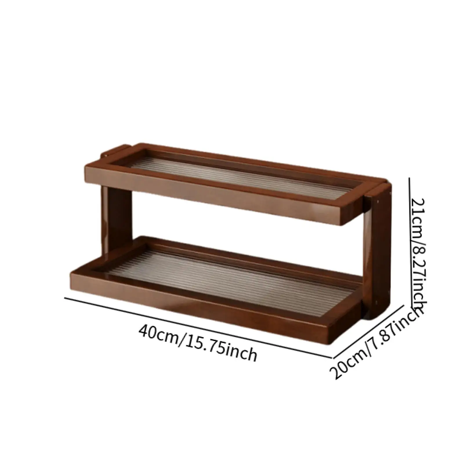 Desktop Shelf Organizer Double Layer for Collectibles Figurines Cupcakes
