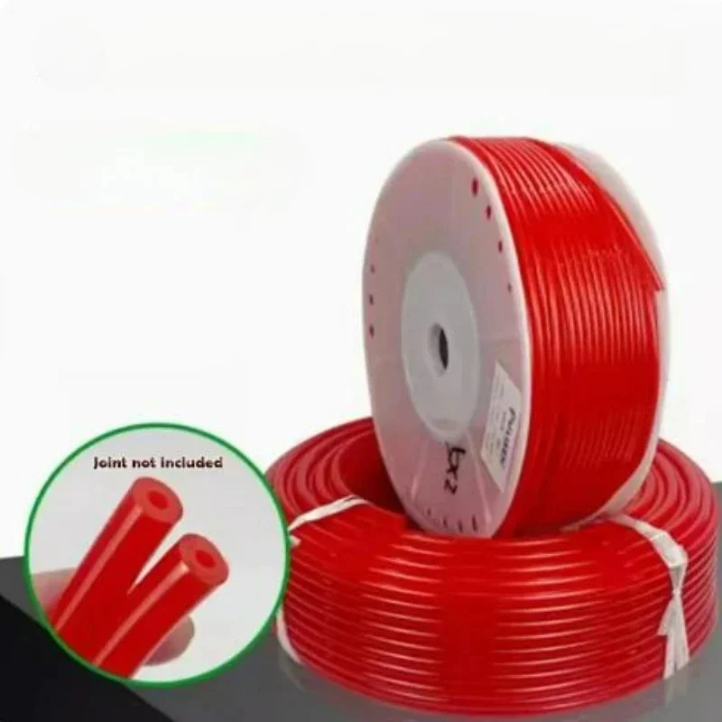 Red PU Polyurethane Hollow Round Belt Convenient Connection Non-Adhesive Drive Belt For Industrial Conveyor Food Machinery