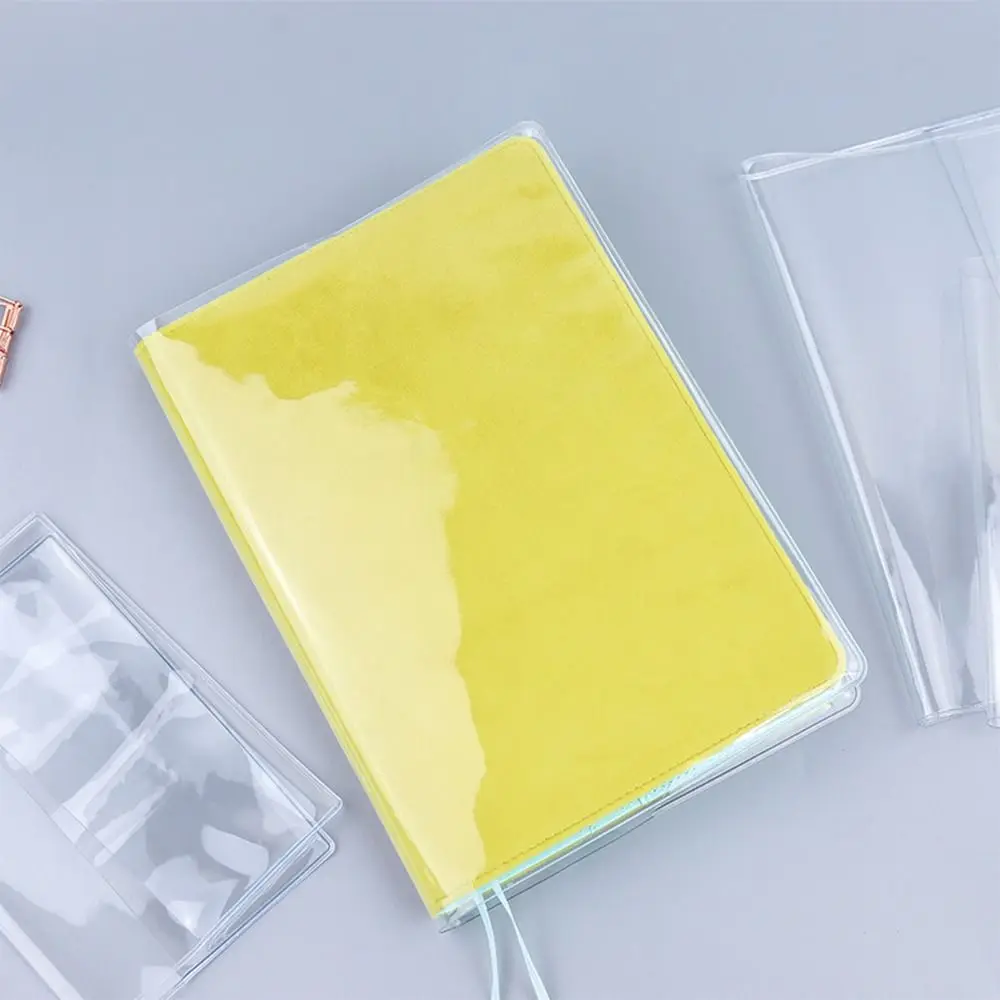 Durable PVC Notebook Protective Sleeve A5/A6 Transparent Book Cover Waterproof Binder Protective Cover Diary Use