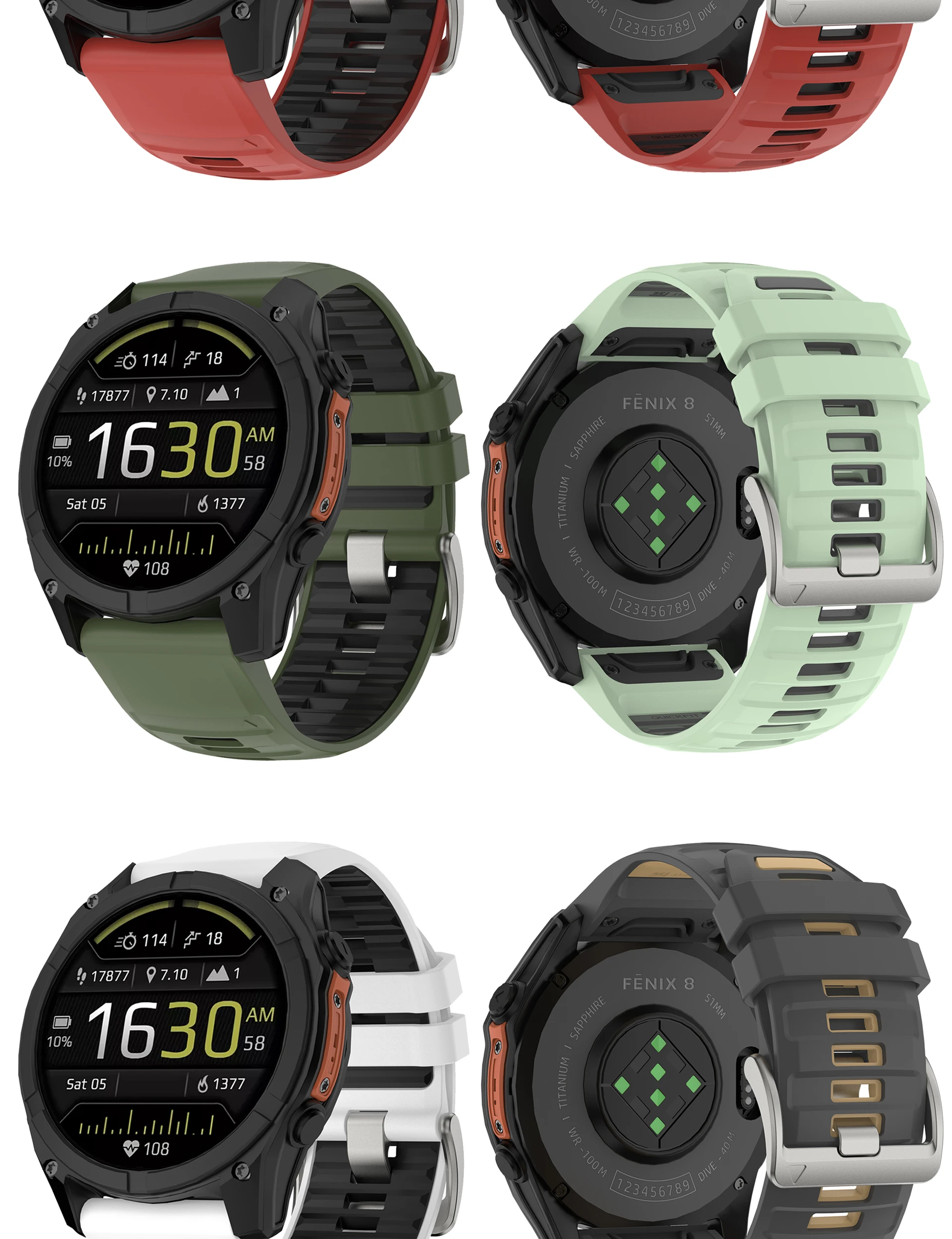 Für Fenix 8 47mm 51mm Uhrenarmband 22 26mm QuickFit Armband für Garmin Fenix 8 7 7X Pro 6 6X Pro 5 5X 965 955 Epix Pro Gen2 Armband – Detail 8