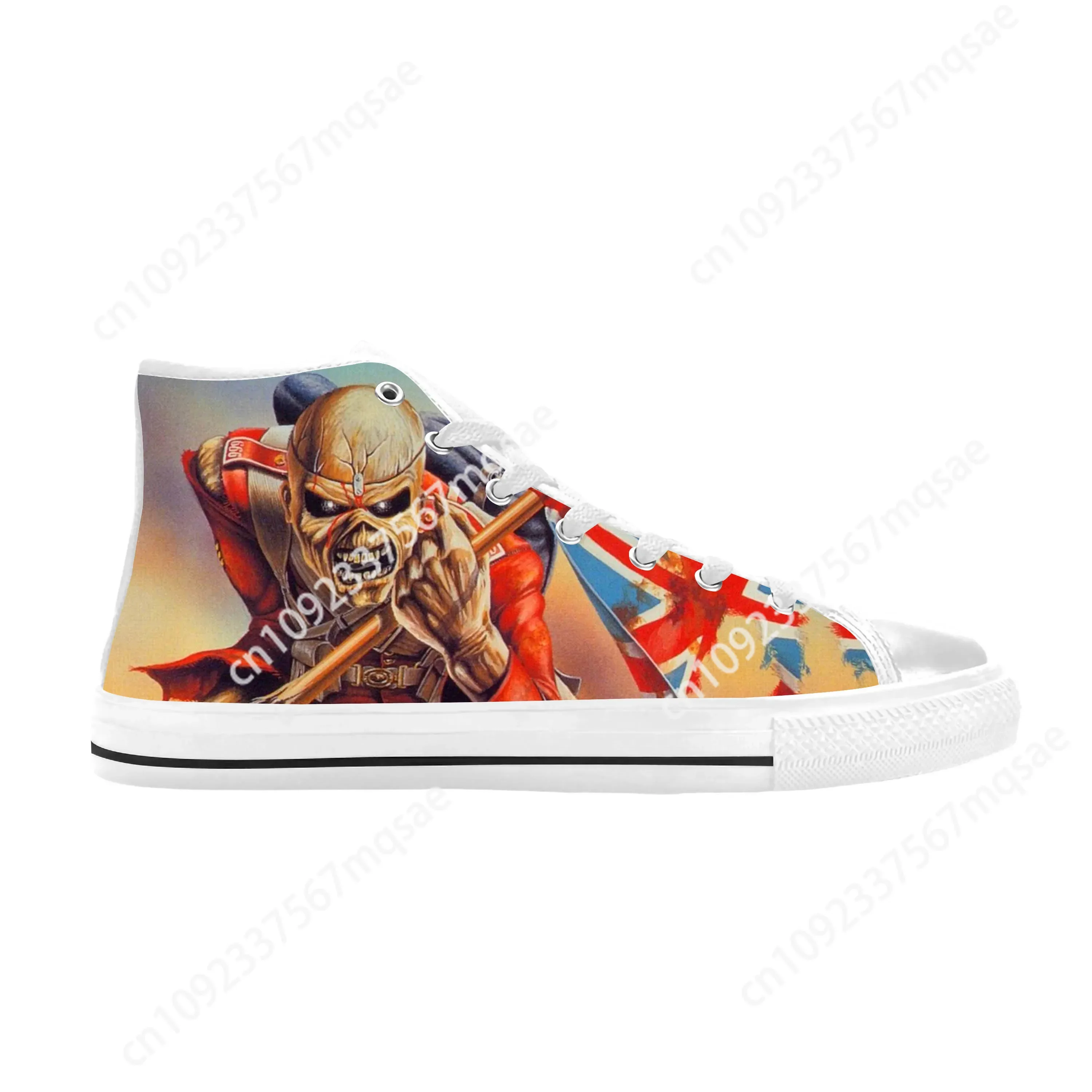 

Maidens Heavy Metal Rock Band Singer Music Iron Casual Cloth Shoes High Top Comfortable Breathable Custom Men Women Sneakers