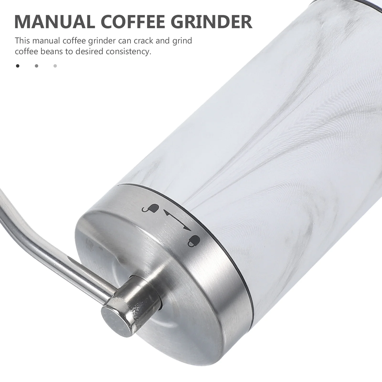 

Hand Crank Coffee Bean Mill Manual Grinding Tool Stylish Curved Handle Portable Espresso Maker Home Kitchen Use