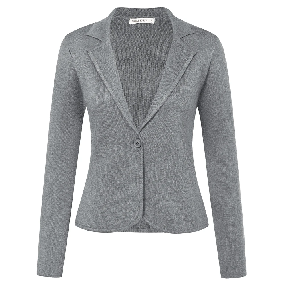 Gk Frauen Strickjacke Kerbe Revers Strickjacke Langarm V-Ausschnitt Ein knopf pullover Frühling Herbst weiblich Ropa de Mujer