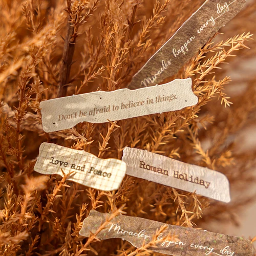 Imagen 2 del producto 50 unids/pack Vintage inglés diario pegatinas DIY álbum de recortes Collage diario foto álbum regalo decoración papelería suministros