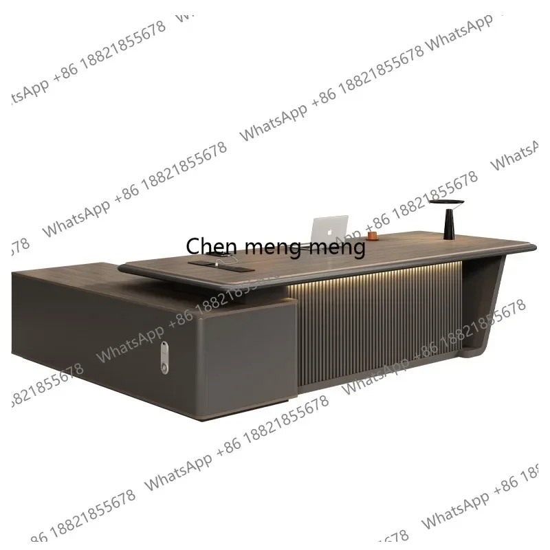 03A Boss office desk and chair combination simple modern president supervisor manager desk and chair fashion light luxury class