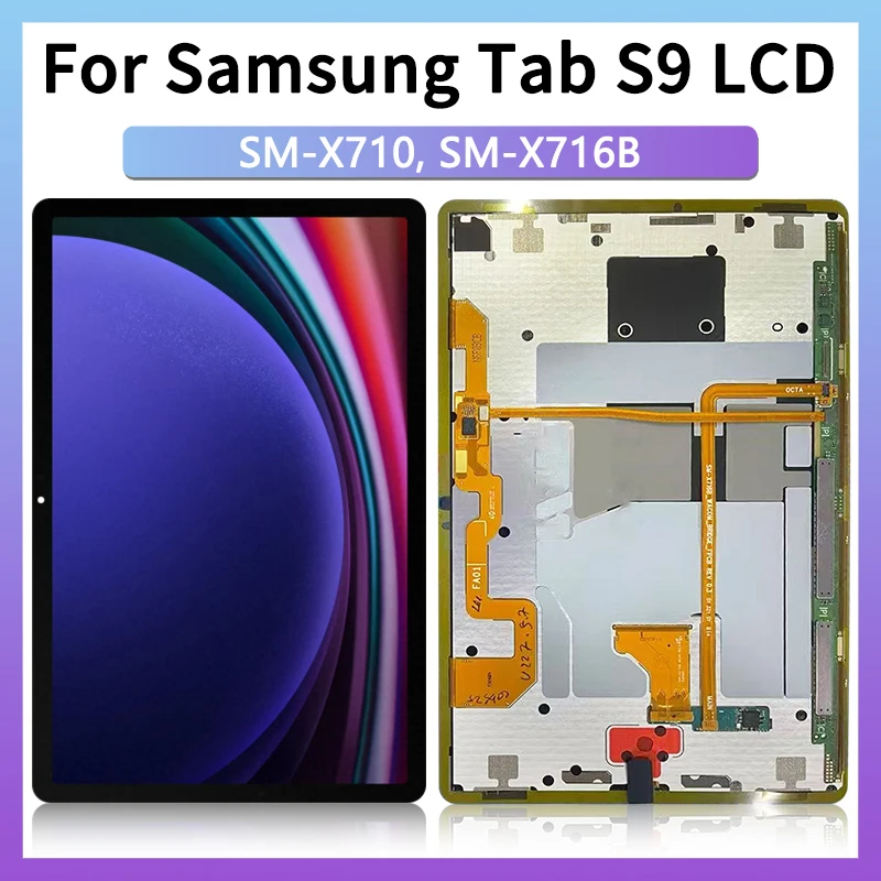 

11 "Новый для Samsung Tab S9 X710 X716 SM-X710 SM-X716B ЖК-дисплей с сенсорным экраном и дигитайзером в сборе, замена панели