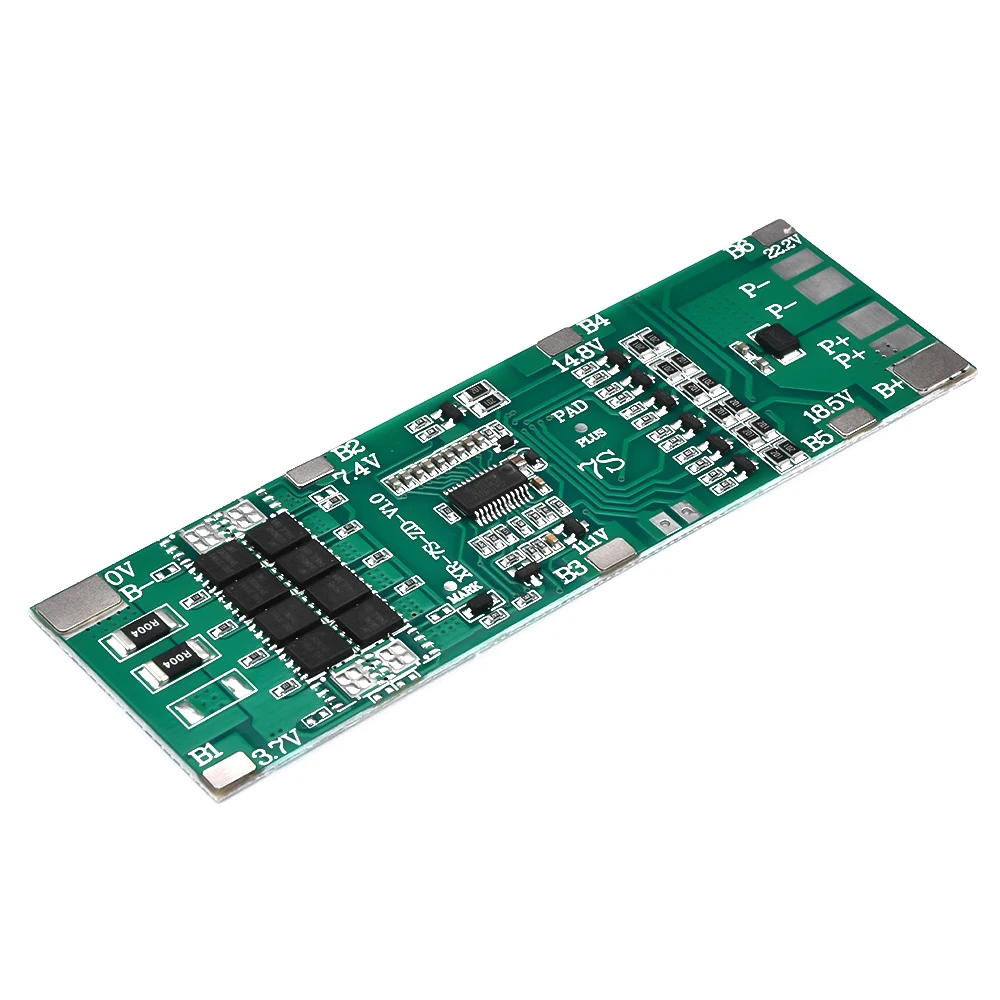 BMS 7S 24V 10A 15A 20A 30A 18650 scheda di protezione della batteria al litio con batteria Balancer li-ion Pack BMS per strumento Power Bank