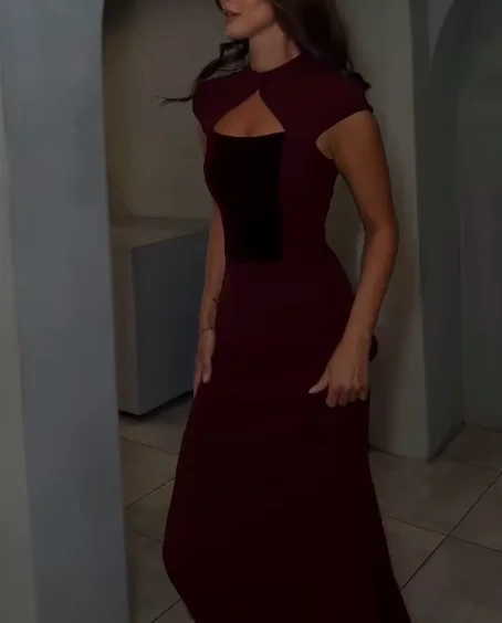 

Arabian Night Elegant Evening Dresses Burgundy Party Dresses Floor-Length Sexy Prom Gowns Customized Luxury robes de soirée 2025