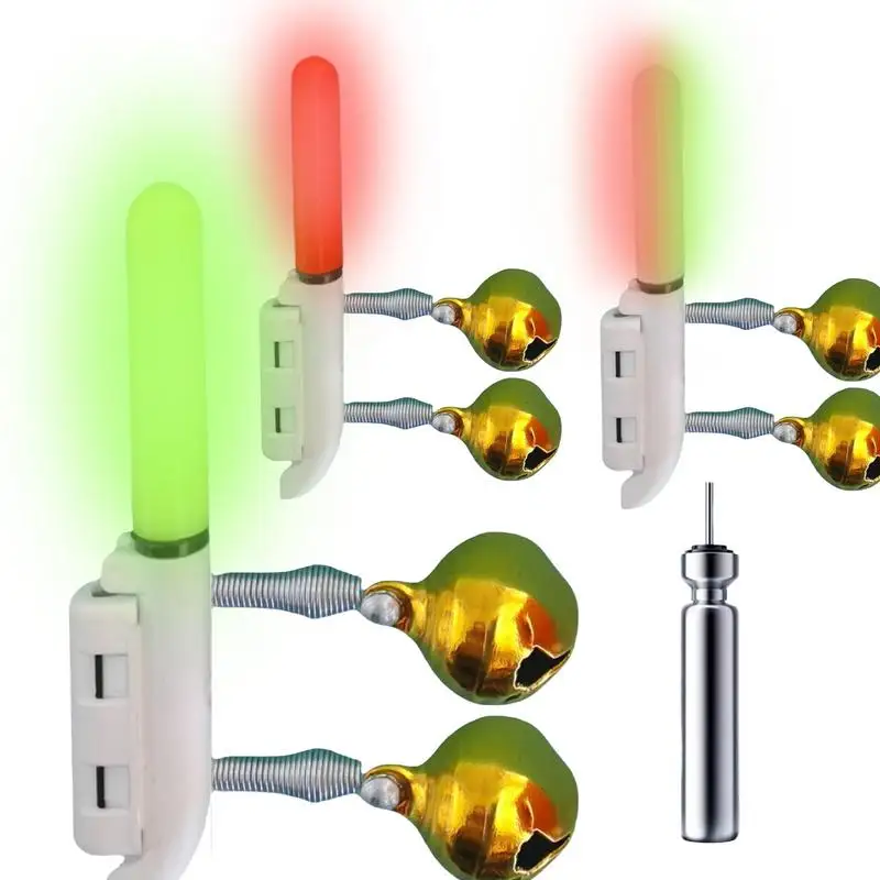 الصيد رود ضوء كليب مصباح الصيد عصا قضيب جرس USB تهمة مضيئة معالجة ليلة مشرق مصباح الأسماك جرس مؤشر إنذار الدائري