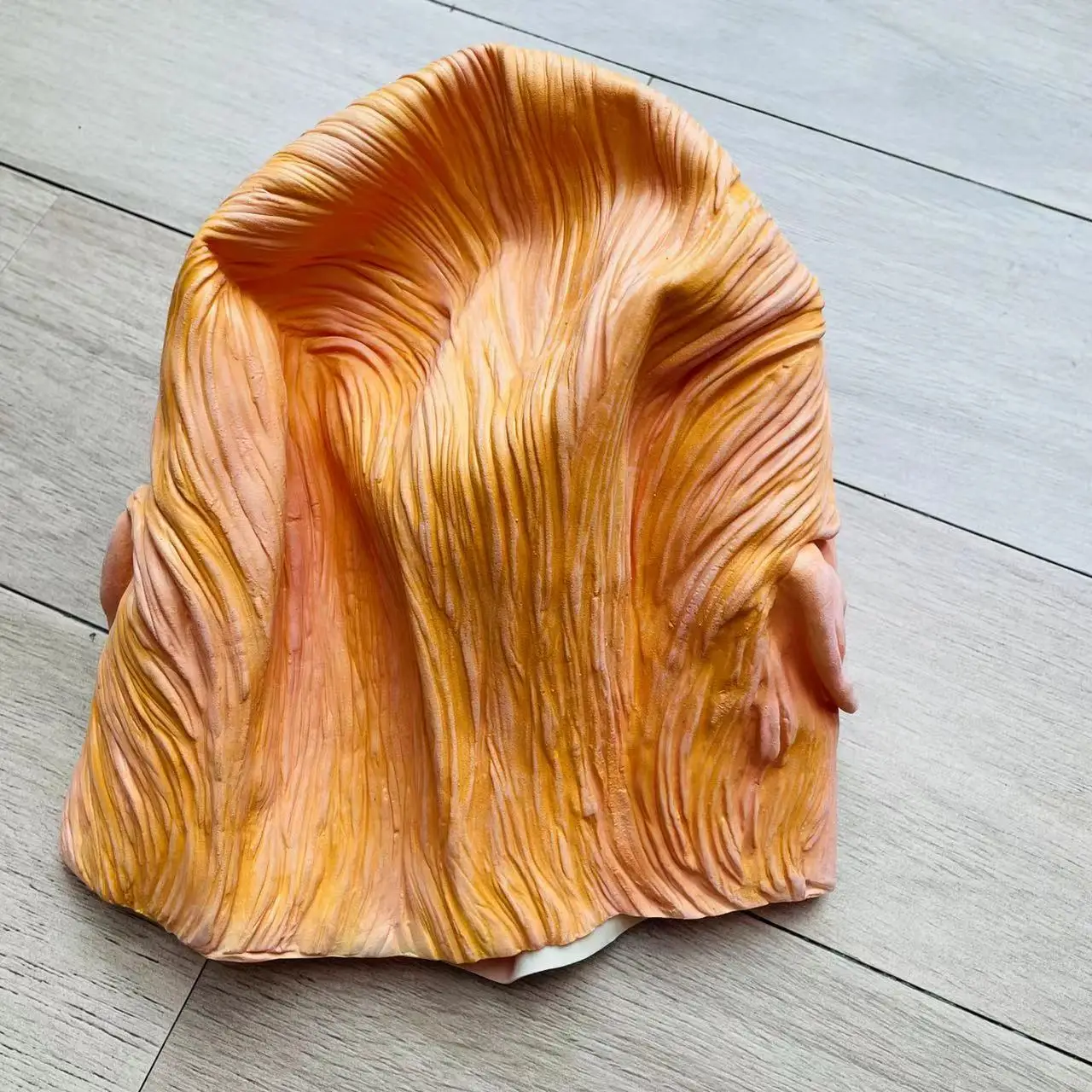 Zabawna maska imprezowa maska lateksowa Halloween akcesoria do odgrywania ról nakrycia głowy dla dorosłych karnawał przebranie żółte włosy męski element ubioru