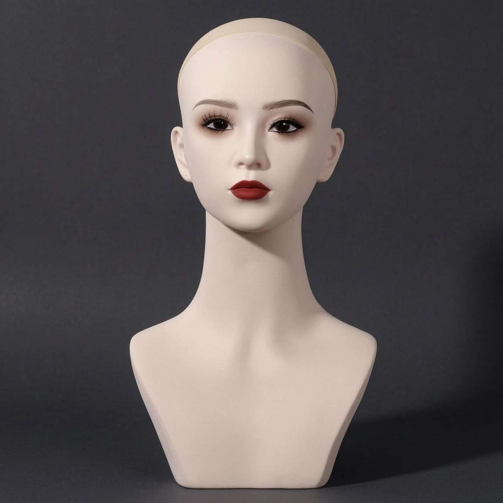 PVC Mannequin Bust Skin Tone 44 Cm Mannequin Bust Full Round Back Damage Resistant for Shop Window view 6